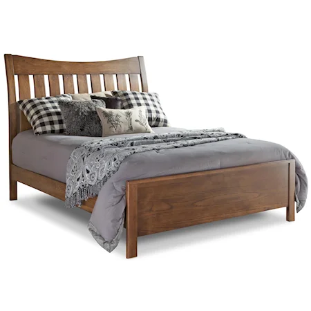Twin Bed with Slatted Headboard